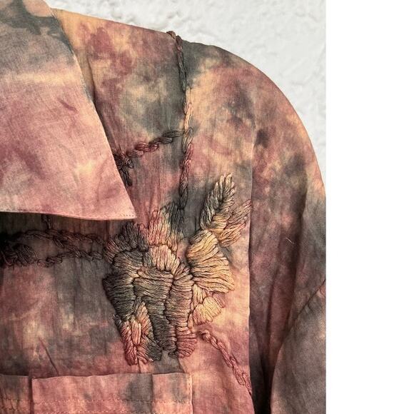 NWT Anthropologie Kyla Seo Gradient Embroidered Women's Long Shirt - Size Small - Picture 3 of 13